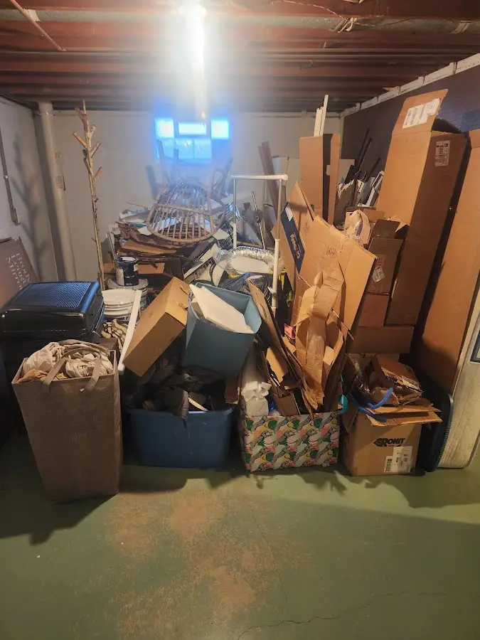 Roll-off dumpster container at job site for 6 Yard Dumpster Rental in Prosser